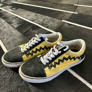 Peanuts Yellow and Black Sneakers